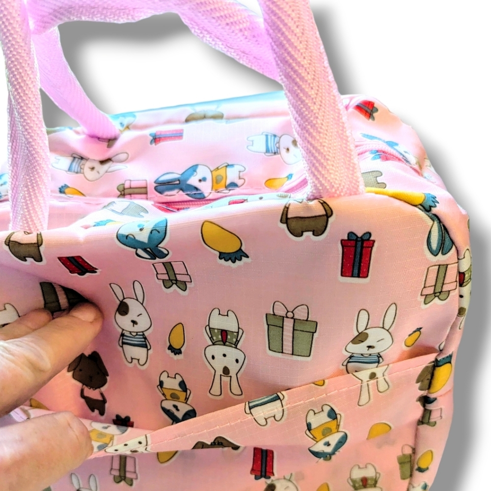 ππ°4 /$20 Insulated Baby Bottles Baby Food Lunch/Snack Tote Bunny Themed - Picture 5 of 9